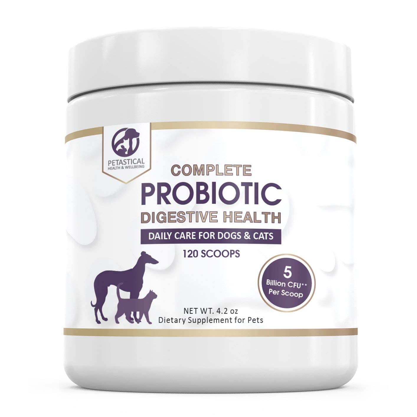 Petastical Probiotic Powder for Dogs and Cats (120 Scoop) Petastical