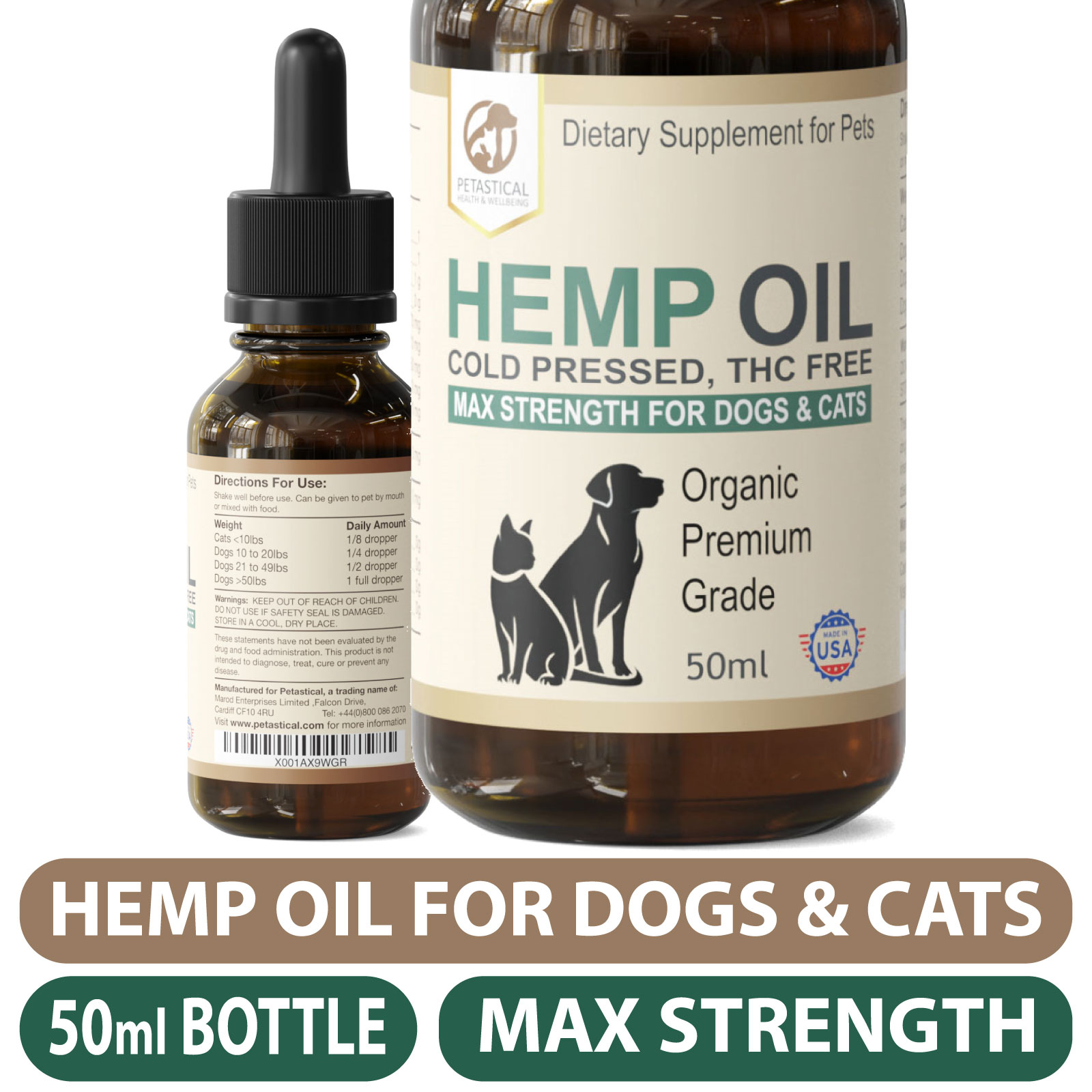 Hemp Oil for Dogs and Cats Petastical