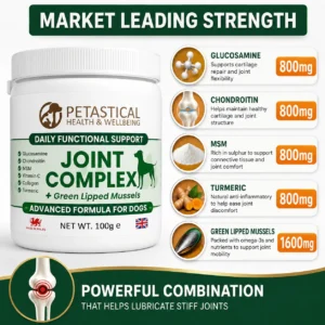 Joint Supplement for Dogs Glucosamine Turmeric Green Lipped Mussels