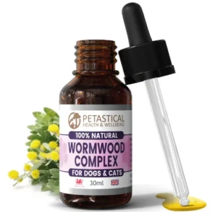 Wormwood for Dogs, Natural Dog Wormer, Cat Wormer Liquid, Dog Worming Tablets Alternative