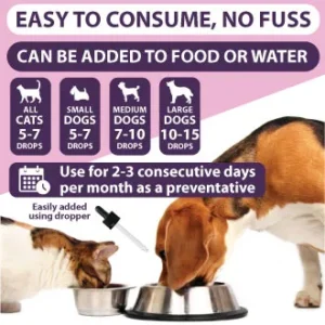 Wormwood for Dogs, Natural Dog Wormer, Cat Wormer Liquid, Dog Worming Tablets Alternative